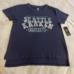 Seattle Kraken Shirt Women Small Blue Hockey NHL Crew Neck Lightweight Brand New